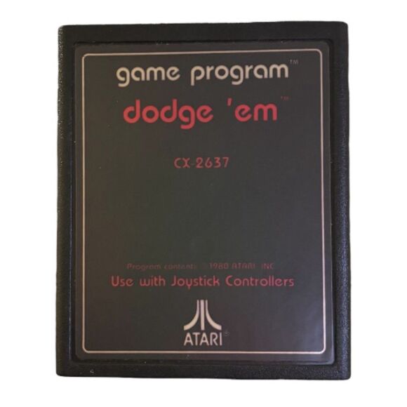 Dodge 'Em Text Label - Atari 2600 - Cartridge Only - Tested & Works - Picture 1 of 7